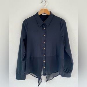 🦋 3/$15 Black Sheer Blouse